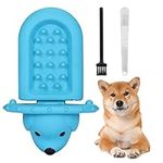 Dog Crate Training Tool Lick Toy for Dogs Training Behavior, Soft Rubber Crate Entertainment Toys Puppy Slow Feeder Pad, Peanut Butter Treat Dispenser Training Aid for Reduce Boredom Anxiety