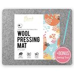 Briink Collective 17" x 13.5" 100% New Zealand Wool Pressing Mat - Portable Ironing Mat for Quilting + Bonus Sewing Tool
