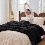 Fluffy Cozy Fuzzy Plush Bubble Blan