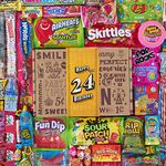 VINTAGE CANDY CO. 24th BIRTHDAY RETRO CANDY GIFT BOX - 2000 Decade Childhood Nostalgia Candies - Fun Unique Bday Care Package Gift Basket – Twenty Four Birthday - PERFECT For Women and Men Turning 24 Years Old