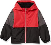 OshKosh B'Gosh Boys' Midweight Fleece Lined Windbreaker Jacket, Red, 5-6