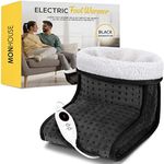 MONHOUSE Electric Foot Warmer - Cold Feet Warmers for Home Use and Office Under Table Desk - Soft and Breathable Heating Pad - Relaxing Comfort Heat Therapy - Heated Foot Mat for Women & Men - D.Grey