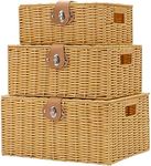 Homepeaz Wicker Storage Baskets wit