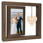 Rotating Floating Mr & Mrs Photo Frame Wedding Gifts for Bride and Groom Engagement Gifts for Couple - Display Two 15x10 CM