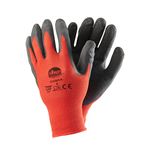 TK Cobra Work Gloves 1 x Pair Waterproof Mechanics Gloves Gardening Gloves Latex Coated Gloves Protective Gloves (1, 9)