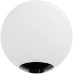 KASTLITE Lamp Post Globe Combo Lighting Fixture | 14" White Acrylic Lens with Black Fitter Wing Clips | Fits 3" Diameter Posts (Not Included) | Comes with with 5000K LED Bulb