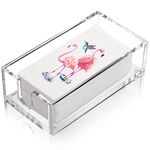 Acrylic napkin holder - guest towel holder tray for bathroom, kitchen, dining table -new improved clear napkin holder with all rounded corners and nonslip pads to present your napkins