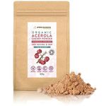 300g Organic Acerola Cherry Powder Freeze-Dried 100% Natural Vitamin C Raw Extract Food Supplement Immune System Booster Vegan Gluten-Free Superfood Ascorbic Acid Alternative No Additives Non-GMO