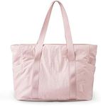 BAGSMART Women Tote Bag Large Shoulder Bag Top Handle Handbag with Yoga Mat Buckle for Gym, Work, School