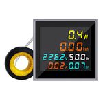 KETOTEK Digital Voltmeter Ammeter 6 in 1 AC 50.0-300.0V 100A Electric Energy Monitor Watt kWh Meter Power Factor Meter Current Voltage Amperage Tester HD LCD Display with CT