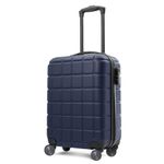 AVIO Atlas Cabin Suitcase 52x35x20cm - Lightweight Double-Wheel Luggage Bag w/Combi Lock, 3 Internal Pockets, Telescopic Handle w/ 3 Heights - Durable ABS Hard Shell RyanAir, EasyJet, British Airways