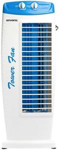 ANVORA Breeze Max Tower Fan | High air throw of 2250 m3/hr | TOP safety and 3 Speed - 2 Way Air Swing | Blue White