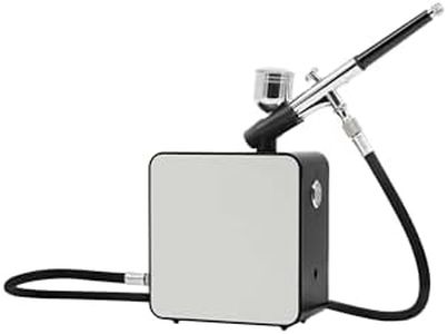 Kit aérographe complet avec compresseur – Design vintage, 20 PSI, facile pour les débutants – Idéal pour l'art, le graffiti, le maquillage, la décoration de gâteaux, le nail art et le modélisme