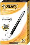 BIC Velocity Retractable Medium Ballpoint Pen (1.0mm) 36-Count Box, Black (VLG361-BLK)