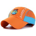 LLmoway Kids Summer Cap Quick Dry Mesh Baseball Hat Youth Toddler Tennis Golf UV Protection Orange