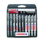 LENOX Tools 1994458 T-Shank General Purpose Jig Saw Blade Kit with Hard Case, 10-Piece