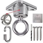 9M Heavy Duty 360° Swing Bearing Hanger Anti-Rust, 1500LB, for Yoga Hammock Chair, air Dance, sandbag,