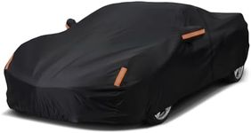 Car Cover Custom Fit for Chevrolet Corvette C4 C5 C6 C7 C8 1980–2026, Outdoor Waterproof All Weather Heavy Duty Full Exterior Cover for Sun Rain Snow UV Dust Protection with Door Zipper