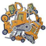 Harsgs Construction Vehicles Patches, Embroidered Iron On/Sew On Excavators Patches, Boys Kids Applique Patches for Clothing, Jackets, Hats, Backpacks, Jeans