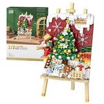 MEIEST Mini Building Blocks Cute 3D Painting Model Set,Creative DIY Simulation Particle Stereograph Collection Construction Building Bricks Toy,Home Decor (Christmas Tree)