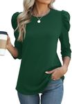 Ivicoer Ladies 3/4 Sleeve Tops Womens Summer Tops St Patricks Day Shirts Womans Tops Easter Tops for Women 2025 Green XXL