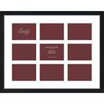 Craig Frames Contemporary, 20x26 Black Picture Frame with White Collage Mat, 9 Openings for 5x7 Prints