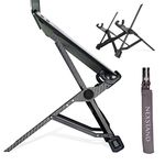 NEXSTAND K1 Laptop Stand, Carbon Fiber Foldable Portable Desktop Laptop Holder, 7 Levels Height Adjustable Ergonomic Laptop Riser for Desk, MacBook, Notebook