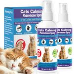 Cat Calming Pheromone Spray Kit, Feline Calming Spray for Stress & Anxiety Relief, Helps Reduce Scratching, Urine Marking & Tension, Drug-Free Formula for Multi-Cat Homes, 60 Day Supply (2 Pack)