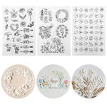 75 Pcs Stick and Stitch Embroidery Paper Designs 3 Sheets A4 Water Soluble Stabilizer for Embroidery Patterns Adhesive Embroidery Transfer Paper with Pre-Printed Flower Leave Butterfly for Hand Sewing