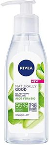 NIVEA NATURALLY GOOD Gel Nettoyant Micellaire à l’Aloe Vera 150 ml, nettoyant visage aux ingrédients d’origine naturelle, soin visage fraîcheur hydratant et rafraîchissant