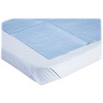 Medline Industries NON24335 Disposable Tissue/Poly Flat Stretcher Sheets, 40-Inch X 90-Inch, Blue (Pack of 50)