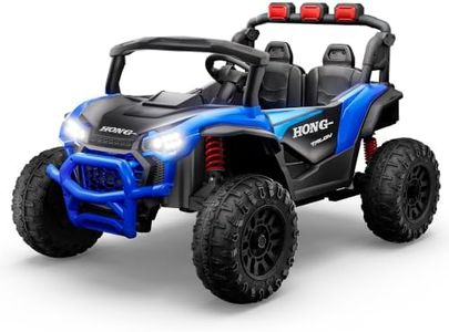 24V 2 Seater Electric Car for Kids,Kids UTV, Ride on UTV for Age 8+ with Parent Remotes,Safety Belts,3 Speeds,Double Open Doors,Horn,Music,Bluetooth,LED