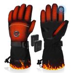 PEKWZIZ Heated Gloves, 5V 6000mAh Rechargeable Heated Gloves for Men Women, Waterproof & Upgrade Non-Slip Electric Heating Glove for Motorcycling, Hunting, Skiing, Outdoor Work