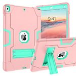 BENTOBEN for iPad Air 3 2019 Case, iPad Pro 10.5" 2017 Case, 3 Layers Heavy Duty Rugged Shockproof Kickstand Protective Tablet Cover for iPad Air 3rd Generation/iPad Pro 10.5" 2017, Rose Gold/Green