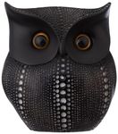 amazon basics Modern Classy Happy Owl Resin Art Figure Showpiece (Pack of 1, Black)