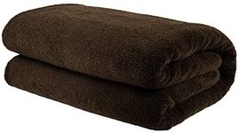 100% Cotton Oversized 40x80 Bath Sheet, Turkish Bath Towels for Bathroom Extra Large, Brown Bath Sheet