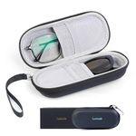 Luxtude Double Glasses Case Hard Shell, Double Eyeglass Case Dual Sunglasses Cases, Travel Sunglasses Organizer for Women Men (Black, S)