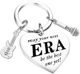 ichrati Popular Singer Spirit Merch Gifts Inspired Keychain Quote Ornament Guitar Music Tay Fans Stuff for Sisters Friends Daughter Birthday Accessories Key Chains for Women