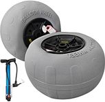 VEVOR Beach Balloon Wheels, 13" Replacement Sand Tires, TPU Cart Tires for Kayak Dolly, Canoe Cart and Buggy with Free Air Pump, 2-Pack