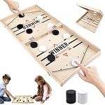 Fast Sling Puck Game, Slingshot Hockey Game, 2 in 1 Table Ice Hockey Winner Board Party Game Toy for Parent-Child Interactive Toy for Family Kids Adults.