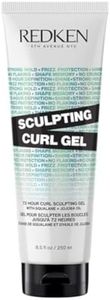 REDKEN Sculpting Curl Gel | 72-Hour Strong Hold | Crunch-Free & Flake-Free | Helps Tame Frizz | Squalane & Jojoba Oil | Silicone-Free | For Curly Hair