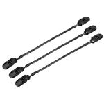 3pcs Black Cap, for Fishing Apparel Keeper Hat Tether Retainer Hat Clip Clips Sailing Holder and Coiled Cord