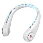 Playpulse 5 Years Warranty Portable Bladeless Neck Fan Rechargeable – 3-Speed USB Wearable Personal Cooler for Men, Women | Hands-Free Neckband Fan for Office, Travel, Gym