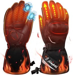 LONHEO Electric Gloves Heated Gloves Men Women Motorcycle Gloves Mittens Waterproof Winter Work Gloves Cold Weather Gloves Hand Warmers for Sports Outdoor Riding(L)