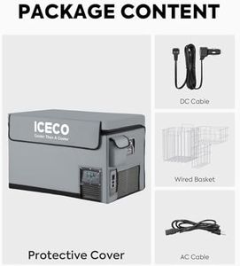 ICECO VL60 Dual Zone 60L Portable Refrigerator Freezer – 12V/AC for Car, Camping