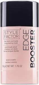 Style Factor EDGE BOOSTER Hair Stick Pomade with Beeswax | Strong Hold Slick Stick for Flyaways, Edges & Baby Hair | Lightweight Hair Wax Stick for Sleek Buns & Ponytails | Acacia | 1.76oz