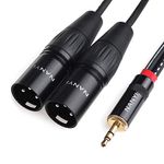 NANYI XLR Microphone Splitter Audio Cables 3.5mm to 2XLR Male TRS Stereo Male to Two XLR Male Interconnect Audio Microphone Cable, Y Splitter Adapter Cable 3M (10FT)