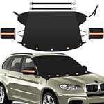 iZoeL Oxford Cloth Windshield Cover Magnetic Car Windscreen Cover Winter Car Cover with Wing Mirror Cover, Snow Frost Protector Ice Guard Waterproof Full Protection for SUV Truck (160CM*120CM)