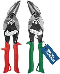 MIDWEST Aviation Snip - Left and Right Cut Offset Stainless Steel Cutting Shears with Forged Blade & KUSH'N-POWER Comfort Grips - MWT-SS6510C