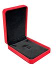 JunningGor Wedding Jewelry Sets Velvet Box Necklace Earring Ring Display Case Storage Holder (Red)